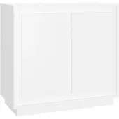 Syfax Sideboard Weiß 80x34x75 cm Holzwerkstoff