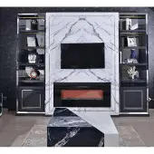 AEA Luxus Wohnwand RTV Lowboard TV Ständer Grau Silber Vittine Holz Modern