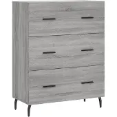 Syfax Sideboard Grau Sonoma 69,5x34x90 cm Holzwerkstoff
