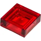 LEGO 1x1 Fliesen 3070 - 100 Stück Trans - Rot