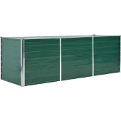 Syfax Garten-Hochbeet Verzinkter Stahl 240x80x77 cm Grün