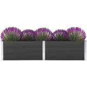Syfax Garten-Hochbeet 250 x 100 x 54 cm WPC Grau