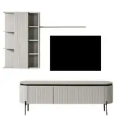 AEA Perfekte Wohnzimmer Set Besteht aus TV-Lowboard und Wandschrank 2tlg.