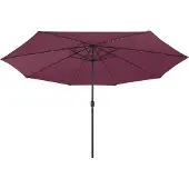 Syfax Sonnenschirm mit LED-Beleuchtung 400 cm Bordeaux
