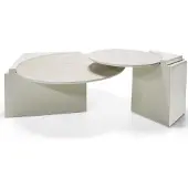 AEA Moderner Luxus Couchtisch Doppel-Set 2x runde Design Tische fürs Wohnzimmer