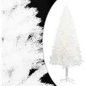 Syfax Künstlicher Weihnachtsbaum Naturgetreue Nadeln Weiß 210 cm