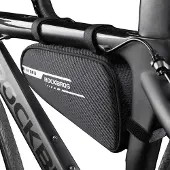 RockBros Fahrradtasche Rahmentasche Dreieckstasche 1,2L für MTB, Rennräder Schwarz
