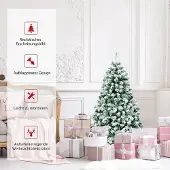 Northix 135 cm künstlicher Weihnachtsbaum mit Lichtern und Schnee