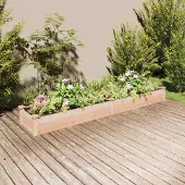 Syfax Hochbeet mit Einsatz 240x45x25 cm Massivholz Tanne