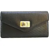 HARAHU Geldbörse OC-11336 - Elegante schwarze Damengeldbörse KP11336