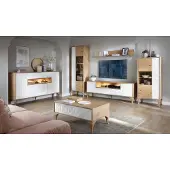 Xl Moebel Gmbh Modern Holzmöbel TV-Lowboard Wohnzimmer Vitrine Komplett Set Wohnwand 6tlg