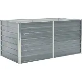Syfax Hochbeet 160 x 80 x 77 cm Verzinkter Stahl Grau