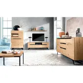 Xl Moebel Gmbh DesignerWohnwand Modern Holzmöbel TV-Lowboard Wohnzimmer Set 4tlg