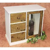 DanDiBo Schrank Minikommode 12019 Küchenschrank Regal 50 cm Shabby Küchenregal Vitrine