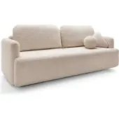 Selsey Dreisitzer-Sofa Lambina mit Schlaffunktion, Bettkasten, Boucle-Bezug in Beige