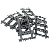 LEGO 5x Eisenbahn Schiene gerade neu-dunkel grau Zug Gleis 60052 4279714 53401
