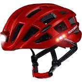 RockBros Fahrradhelm Wasserdicht Radhelm Herren/Damen Schutzhelm Sicherheit 57-62cm Rot