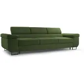 Beautysofa Sofa 3-Sitzer mit Schlaffunktion NAVIO, Farbe: Grün (Poso14)