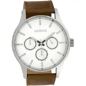 Oozoo Herren Armbanduhr braun Struktur Timepieces Lederarmband D2UOC10045