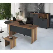 AEA Computermöbel Arbeitstisch Büromöbel Eckbürotisch 3tlg Holz Set Grau