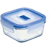 ARC Vorratsdose aus Glas 0,38l Pure Box EUROHOME – aus Glas und Kunststoff, 12,2x12,2x6,2cm – für alle Lebensmittel