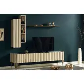 AEA Modern Set 3 tlg Wohnzimmer Möbel Designer tv Ständer Regal Wandschrank