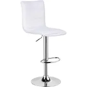 Markenlos Barhocker Weiß Industrial - Höhenverstellbar - Kunstleder - Set von 1