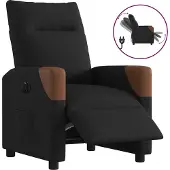 Syfax Relaxsessel Elektrisch Schwarz Stoff