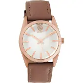 Oozoo Damen Armbanduhr braun Analog Timepieces Lederarmband D2UOC10192