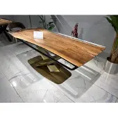 AEA Esszimmertisch Konferenztische Esstisch Epoxidharz Tisch Holz Braun
