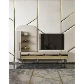 AEA Luxus Wohnwand Italienische Stil TV Ständer Sideboard Grau Wohnzimmer