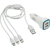 Compass 07683 - USB 3in1 Telefonladegerät (Micro-USB, iP, USB C)