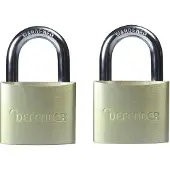 Defender Aluminium Vorhängeschloss TK4775 (Twin Pack Standard Shackle 40mm) (Multi Colour)