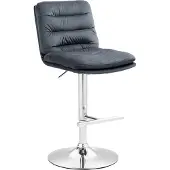 CLP Barhocker Damar Samt chrom - blau