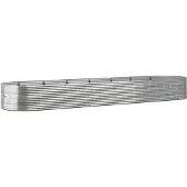 Syfax Hochbeet Pulverbeschichteter Stahl 584x140x68 cm Silbern