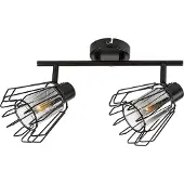 Rabalux 73068 Spots lampen Emerencia E14 2x MAX 40 Metall Glas schwarz