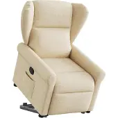 Syfax Relaxsessel mit Aufstehhilfe Elektrisch Creme Stoff
