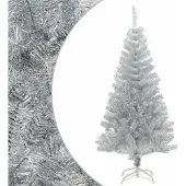 Syfax Künstlicher Weihnachtsbaum mit Ständer Silber 150 cm PET