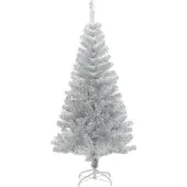 Syfax Künstlicher Weihnachtsbaum mit Ständer Silber 120 cm PET