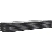 Syfax Hochbeet Verzinkter Stahl 296x80x36 cm Anthrazit