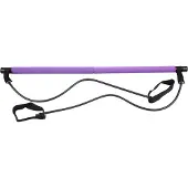 Merco Pilates Sticks Fitness-Stange mit Gummi lila