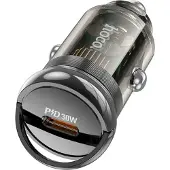 Hoco Autoladegerät Typ C PD30W Z53 SIGHT transparent schwarz