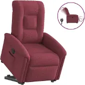 Syfax Relaxsessel mit Aufstehhilfe Elektrisch Weinrot Stoff