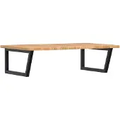 Syfax Waschtischplatte mit Halterung Stahl und Massivholz Eiche