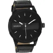 Oozoo Herren Armbanduhr schwarz Analog Timepieces Lederarmband D2UOC11004