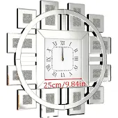 OEM Wanduhr, unregelmäßiges Design, Quarzwerk, 80CM Silber