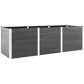 Syfax Hochbeet Grau 300x50x91 cm WPC