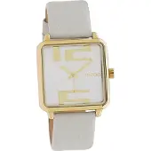 Oozoo Damen Armbanduhr hellgrau Analog Timepieces Lederarmband D2UOC10365
