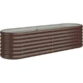 Syfax Hochbeet Verzinkter Stahl 152x40x36 cm Braun