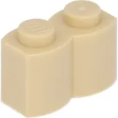 LEGO 1x2 Pallisade - 250 Stück Beige